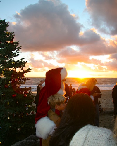 Santa at California Christmas Crystal Cove Newport Beach