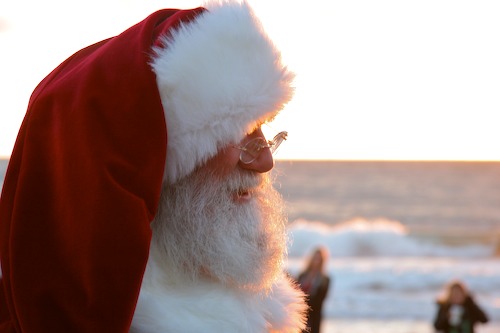 Santa Claus at California Christmas in Crystal Cove Newport Beach