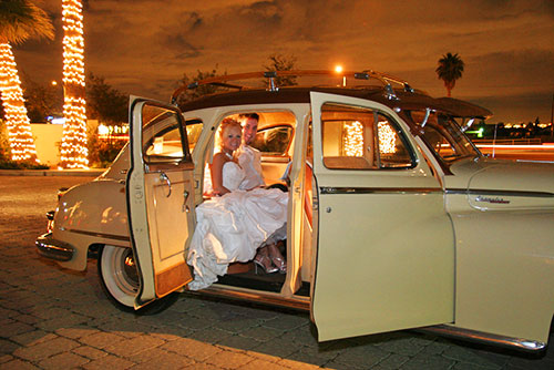 Sam and Billy Wedding in Vintage Car