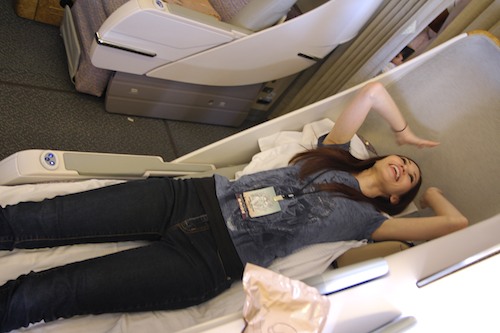 Loving the lay flat beds on Emirates