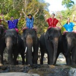 Our group at Patara Elephant Camp, Chiang Mai, Thailand