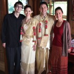 April's siblings at Thai wedding