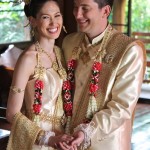 April Malina and Jason Niedle at Thai wedding ceremony of Wedding World Tour