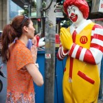 Ronald McDonald in Thailand with April Malina
